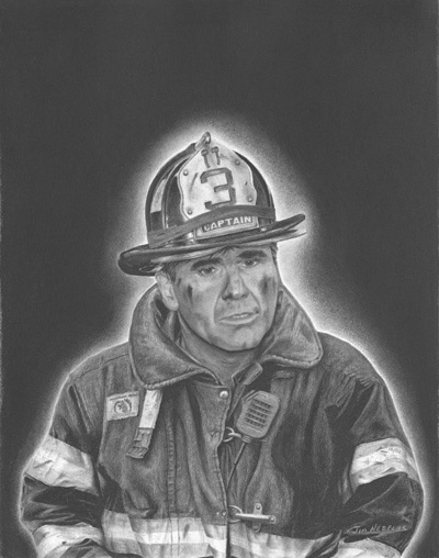 Reflections painting by Vancouver Fire Fighter Jim Nedelak